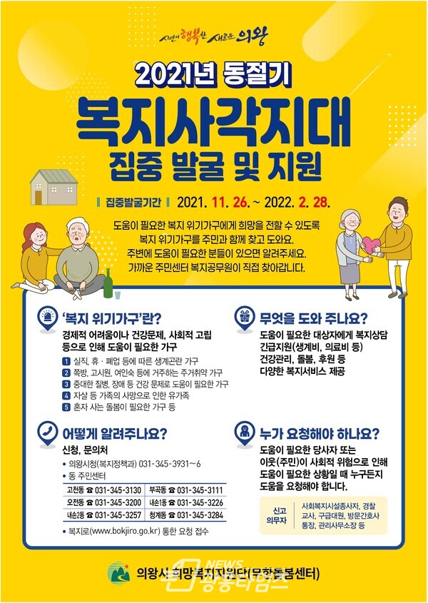 동절기복지사각지대 발굴 및 지원(제공=의왕시)