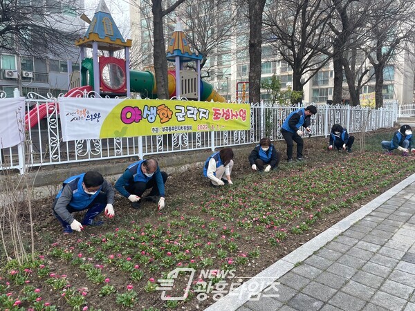  부곡동주민자치위원회 야생화 군락지 조성사업(사진제공= 부곡동주민센터)