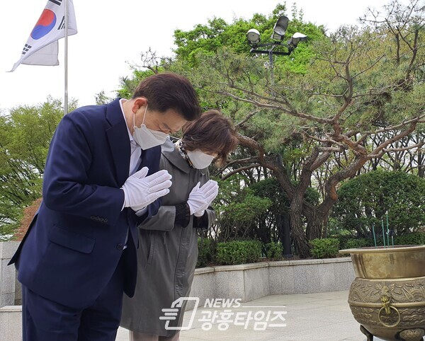 박승원 광명시장, '광명시장 예비후보 등록' 재선 도전 공식 선언(제공=박승원 예비후보 선거캠프)