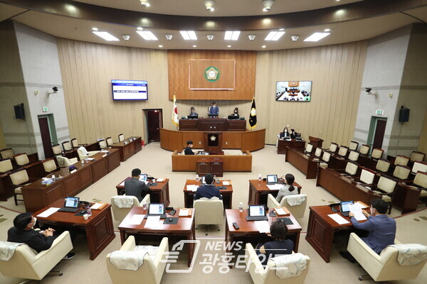  제285회 임시회 제1차 본희의(사진제공=의왕시의회)