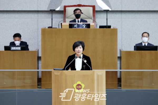 서성란 의원, 양성평등과 성평등의 차이에 대하여 5분 자유발언(사진제공=경기도의회) 서성란 의원, 양성평등과 성평등의 차이에 대하여 5분 자유발언(사진제공=경기도의회)