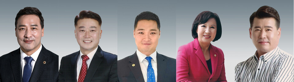 좌측 부터 김용성, 김정호, 최민, 조희선, 유종상 도의원(사진제공=경기도의회 광명상담소)