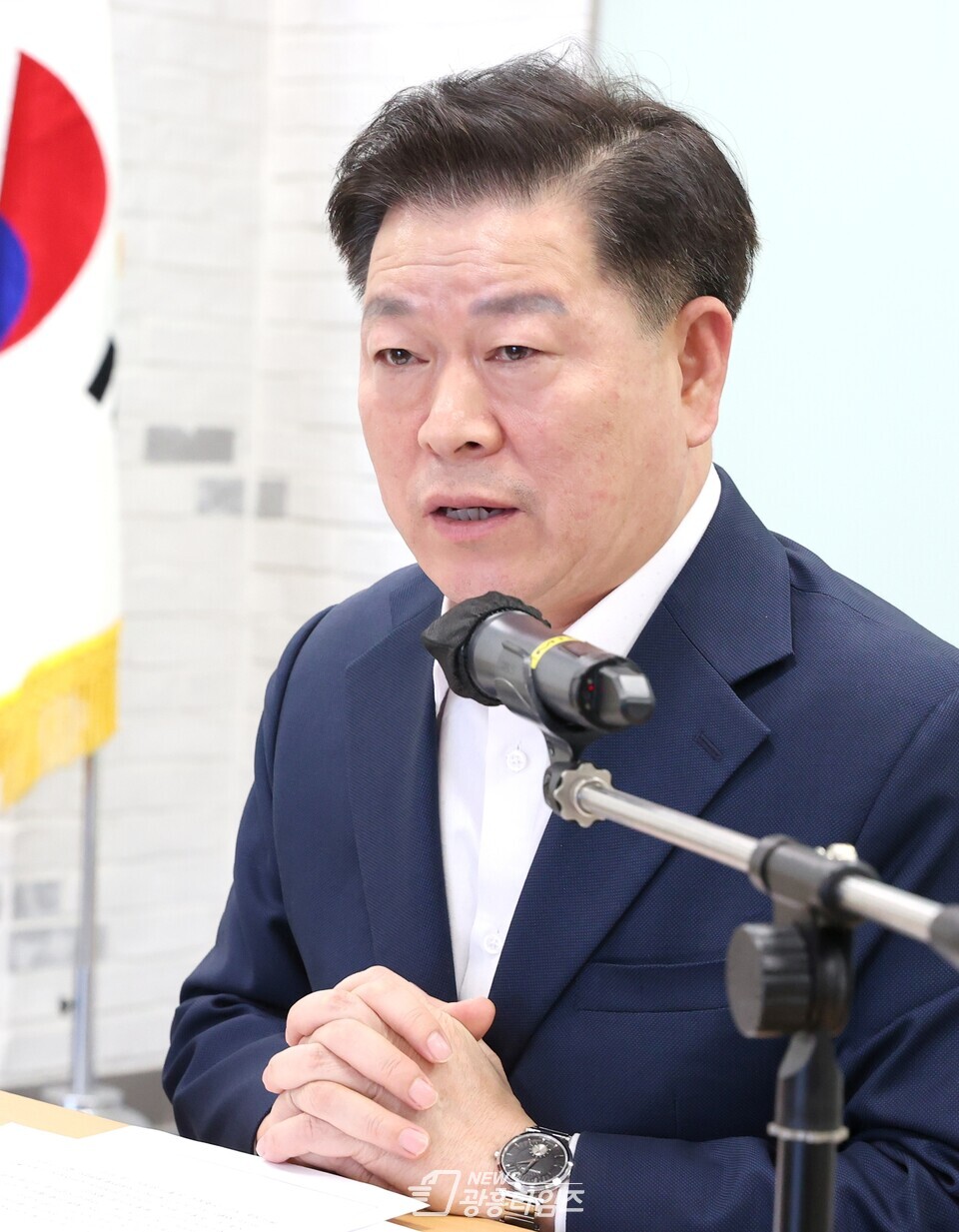 광명시는 지난 2월 1일 시청 중회의실에서 광명전통시장 제2공영주차장 조성사업 기본 및 실시설계 용역보고회를 가졌다(사진제공=광명시)
