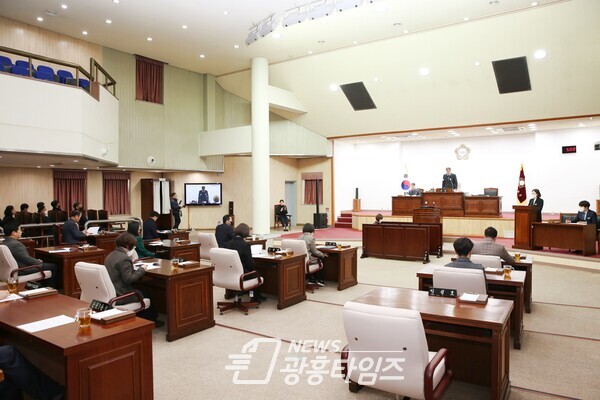 군포시의회, 제266회 임시회 제1차 본회의(사진제공=군포시의회)