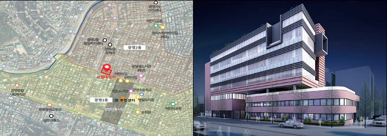 위치 및 조감도(제공=임오경 의원실) 위치 및 조감도(제공=임오경 의원실)