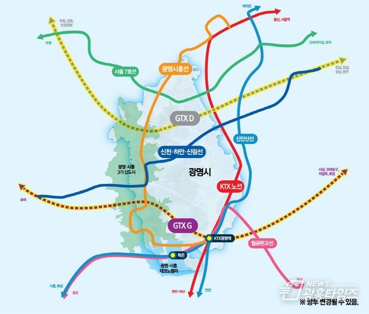 광역철도 노선 구상안