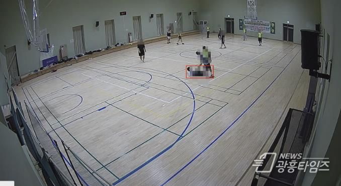 AI 영상분석을 통한 이용자 쓰러짐 탐지 화면