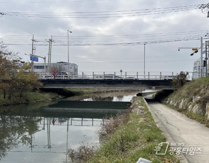 보강공사 추진 예정인 정왕동 구잔8교 현장