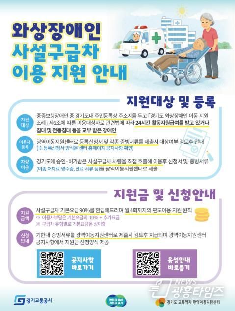 와상장애인 지원 포스터